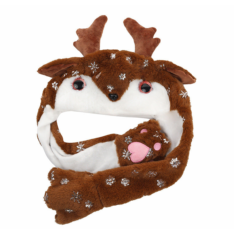 Cappello di Natale Mobile Novità – Carino Cappello Invernale per le Feste di Babbo Natale/Pupazzo di Neve/Alce