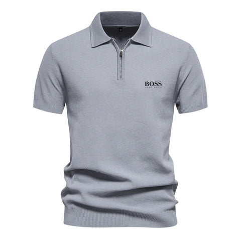 Polo da uomo con mezza zip