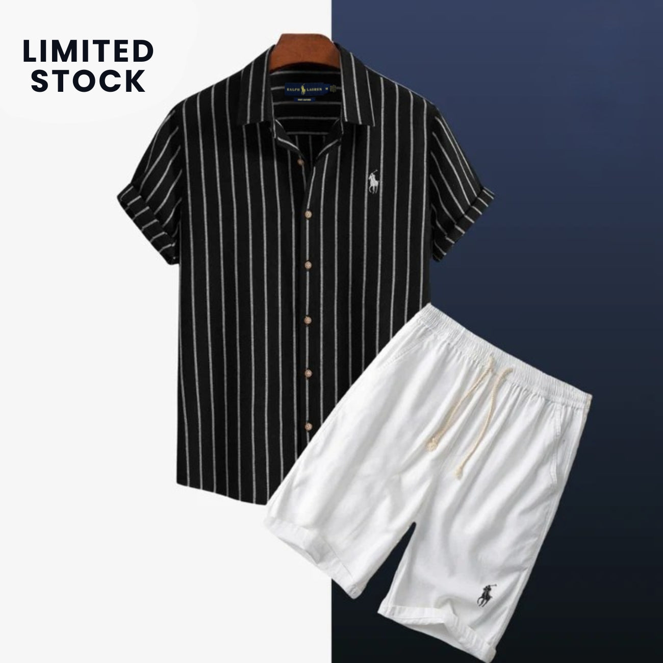 Set estivo a righe (camicia e pantaloncini)