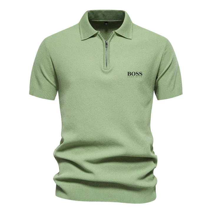 Polo da uomo con mezza zip