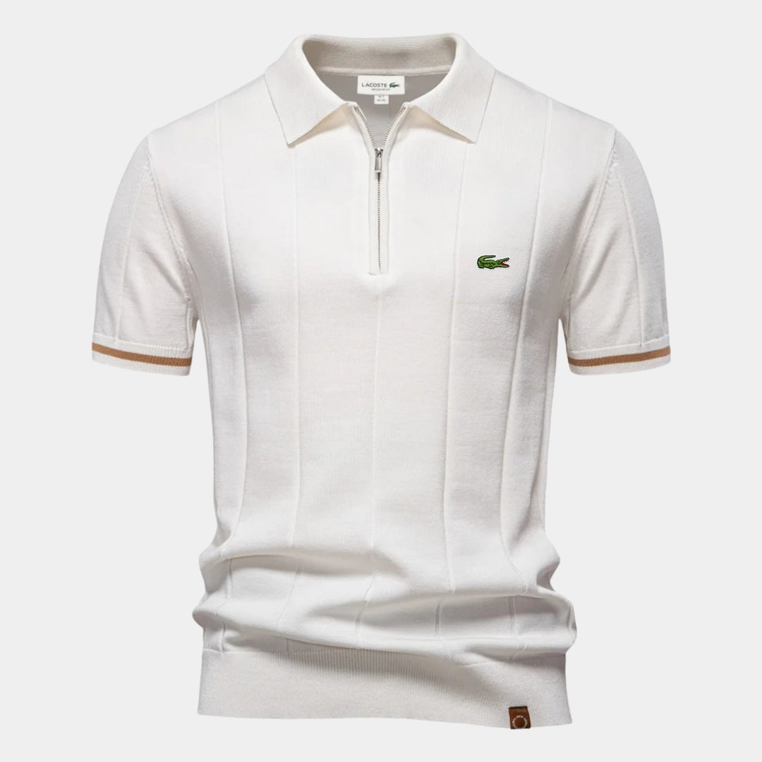 Polo a maniche corte con zip