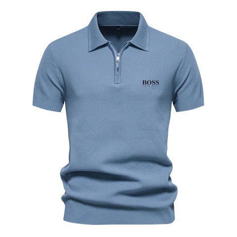 Polo da uomo con mezza zip