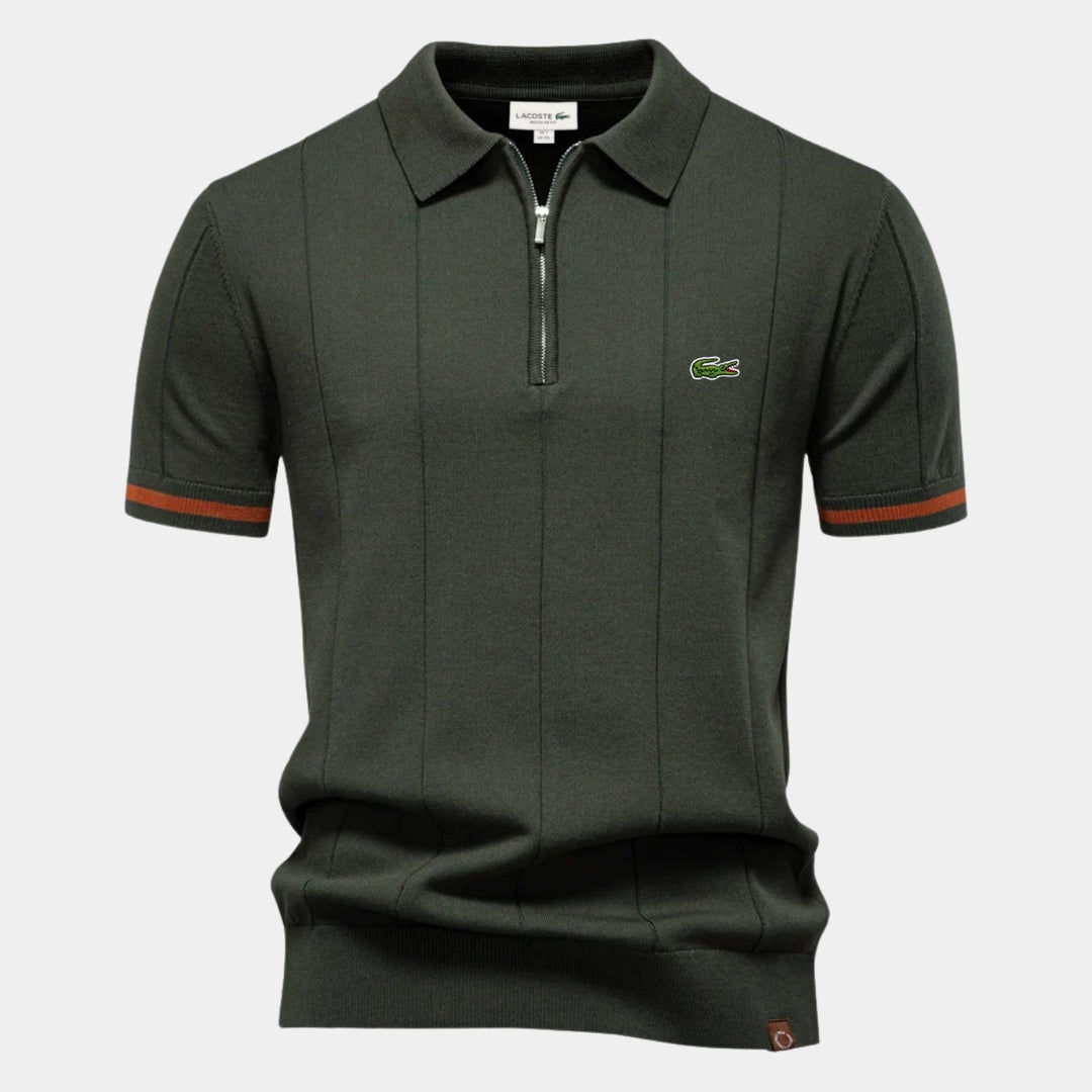 Polo a maniche corte con zip