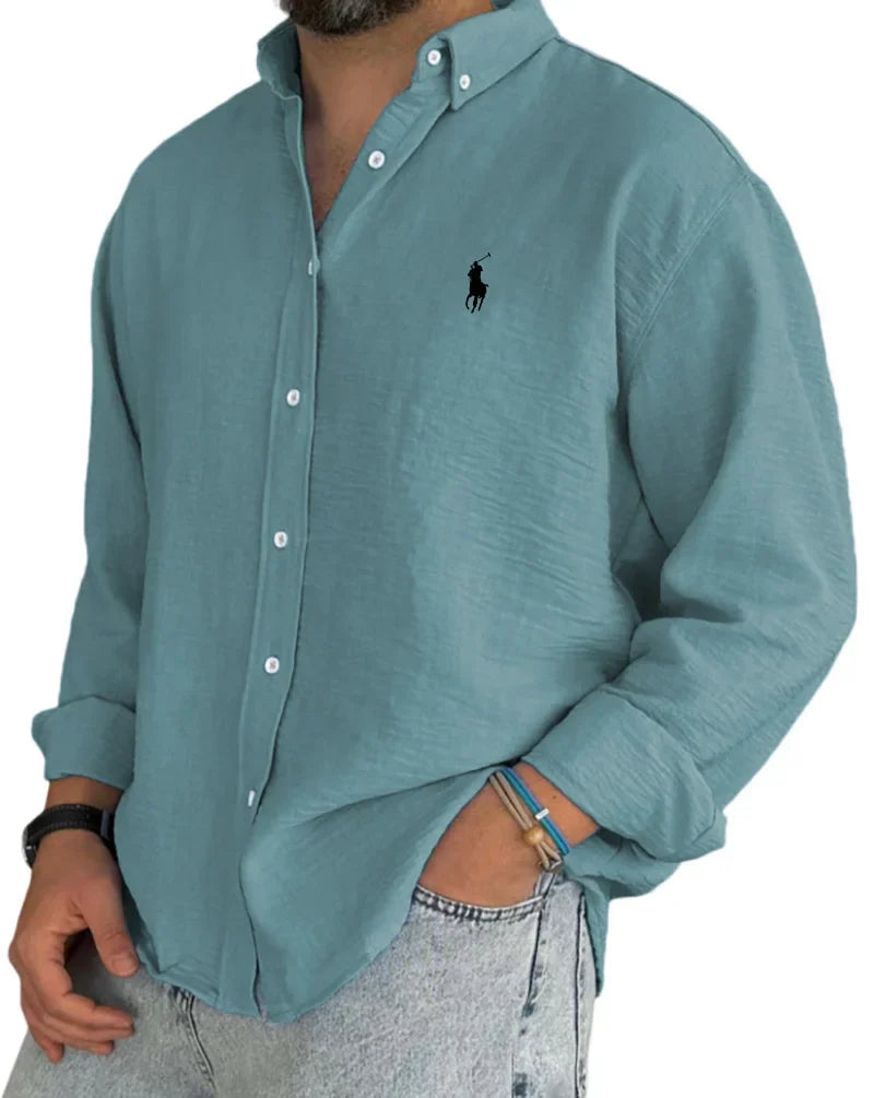 Camicia da uomo con abbottonatura