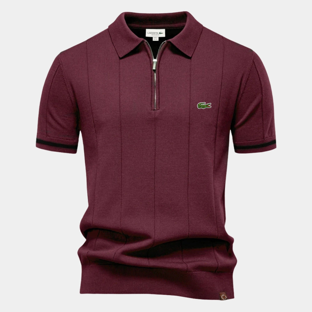 Polo a maniche corte con zip