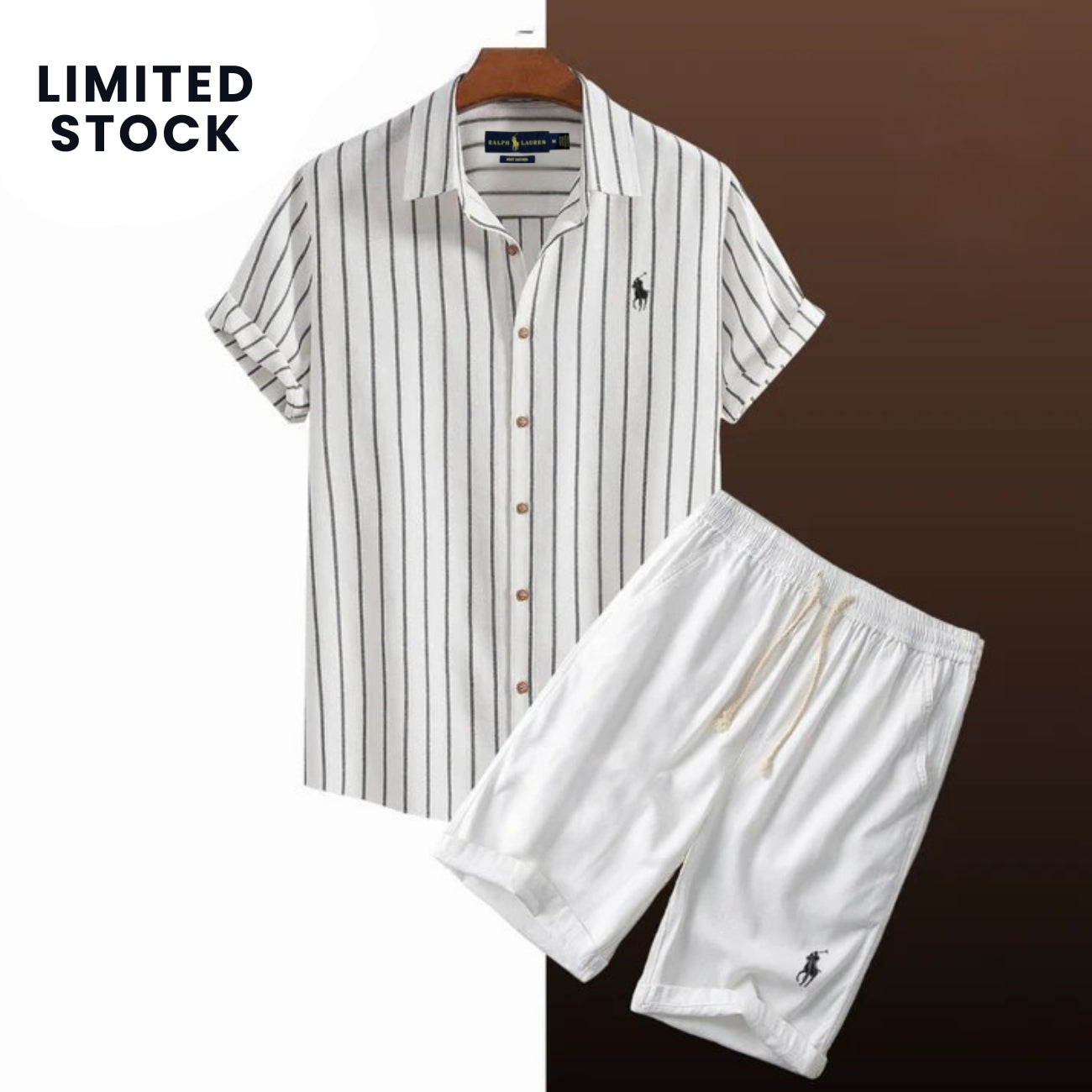 Set estivo a righe (camicia e pantaloncini)