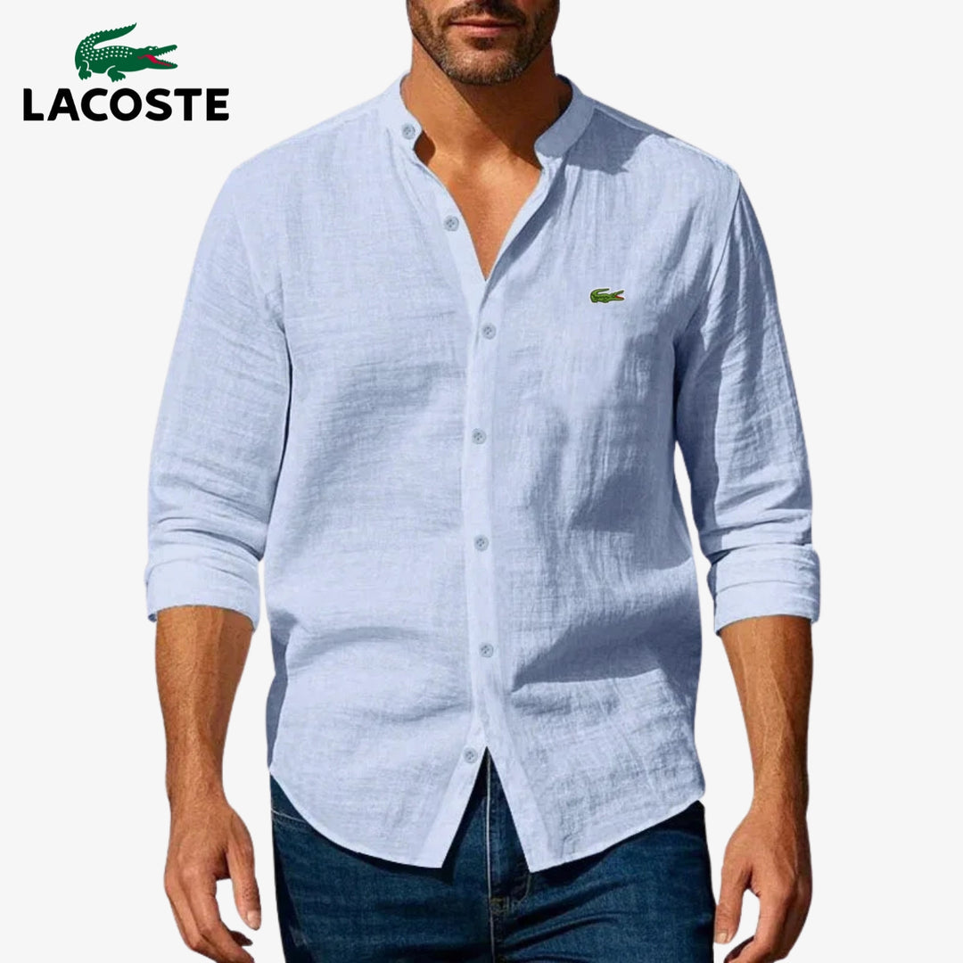 Camicia elegante con colletto alla coreana