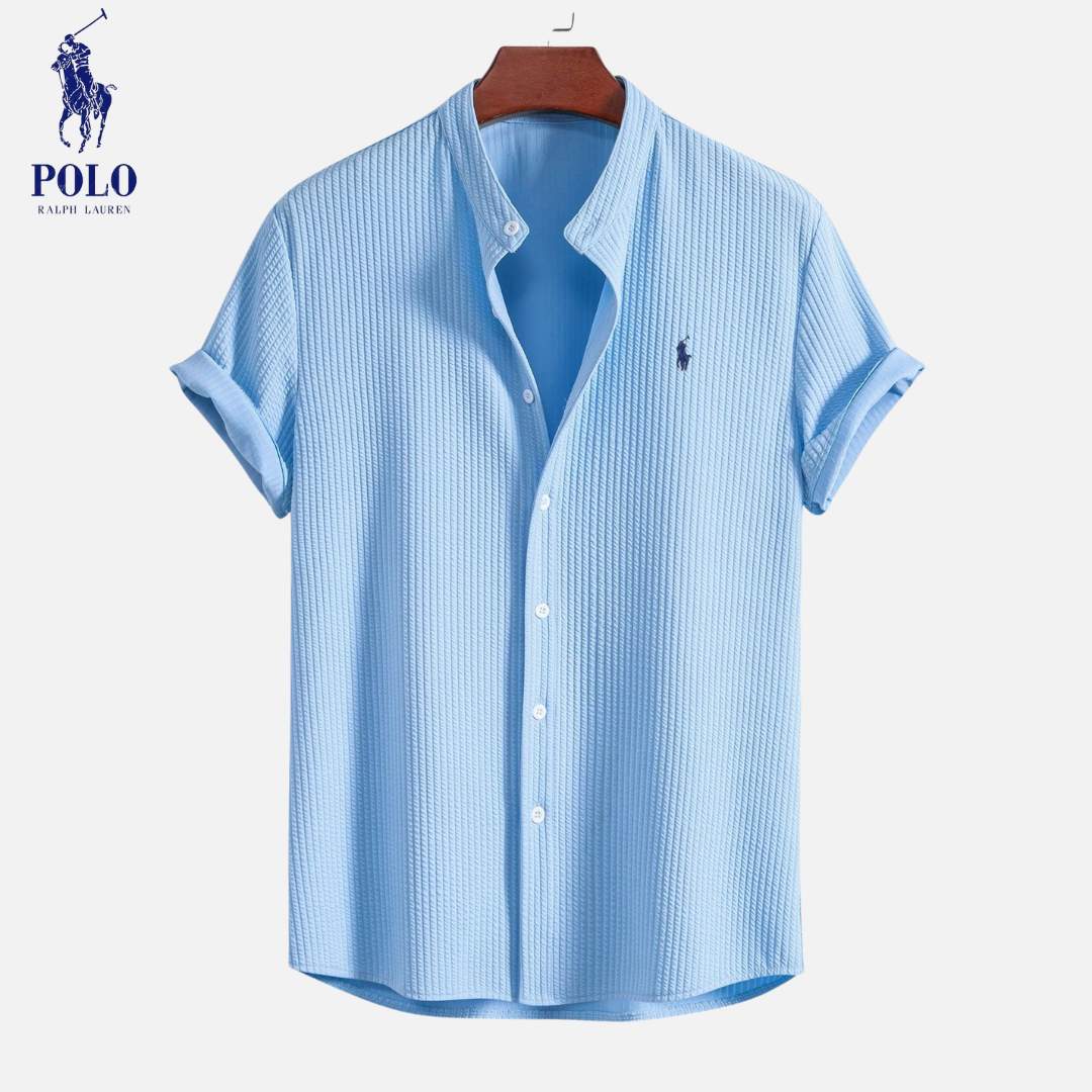 Camicia con colletto alla coreana