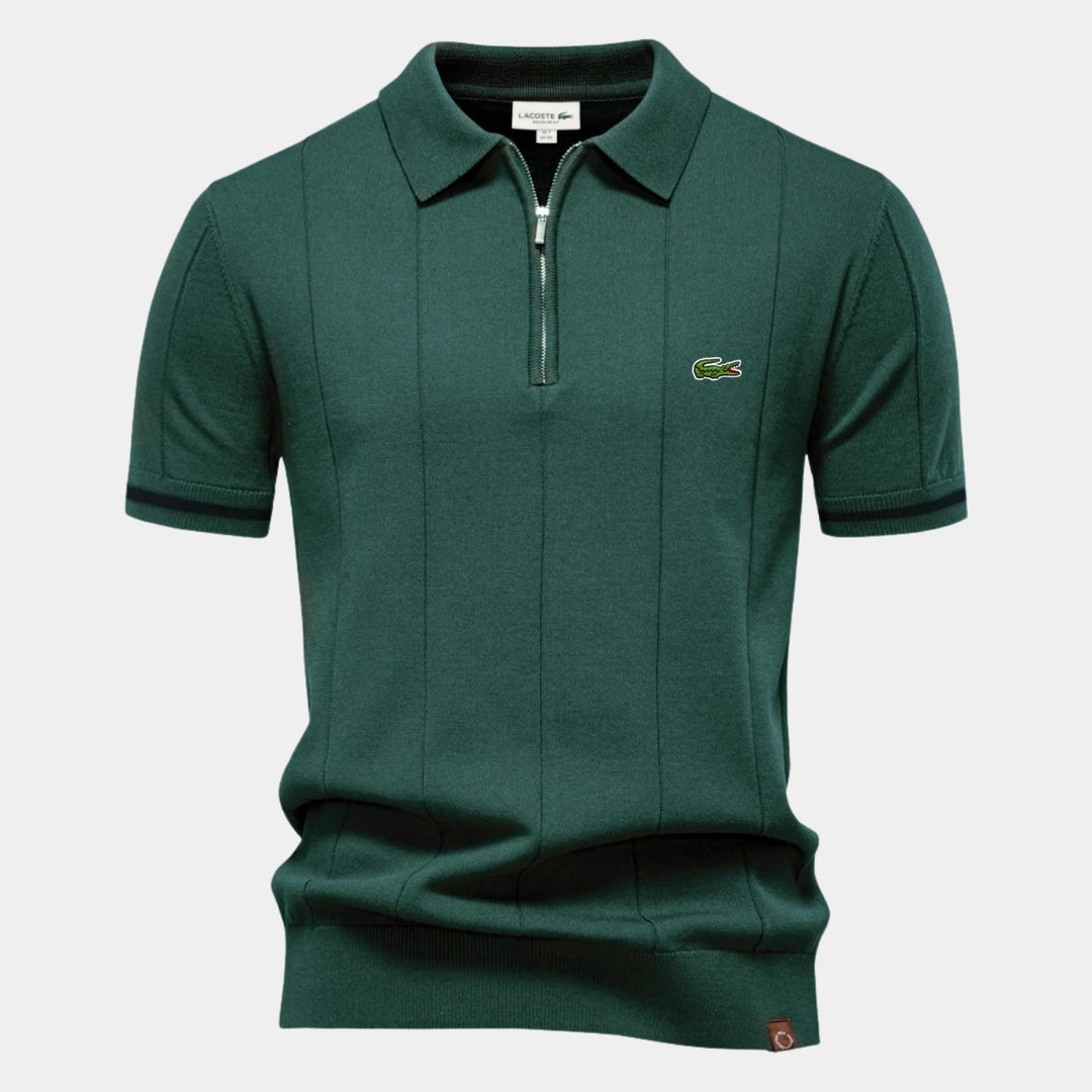 Polo a maniche corte con zip