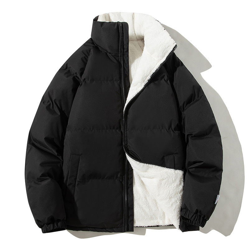 Cappotto Invernale per Coppie – Giacca Spessa in Peluche con Collo Sottoposto e Tasche, Capospalla Caldo e Largo per Uomo e Donna