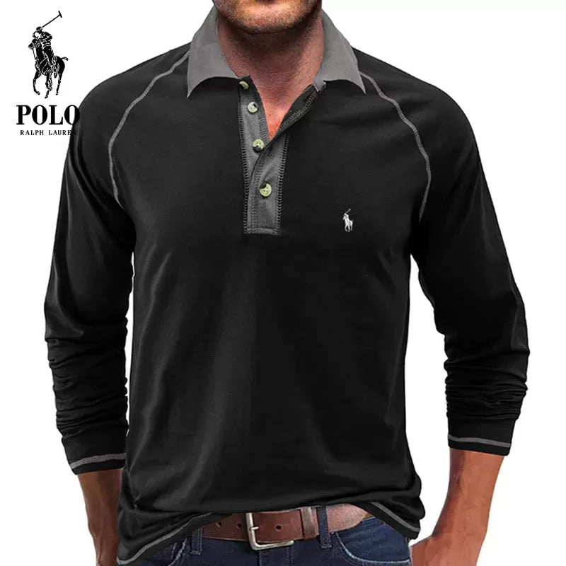 T-shirt morbida con colletto polo