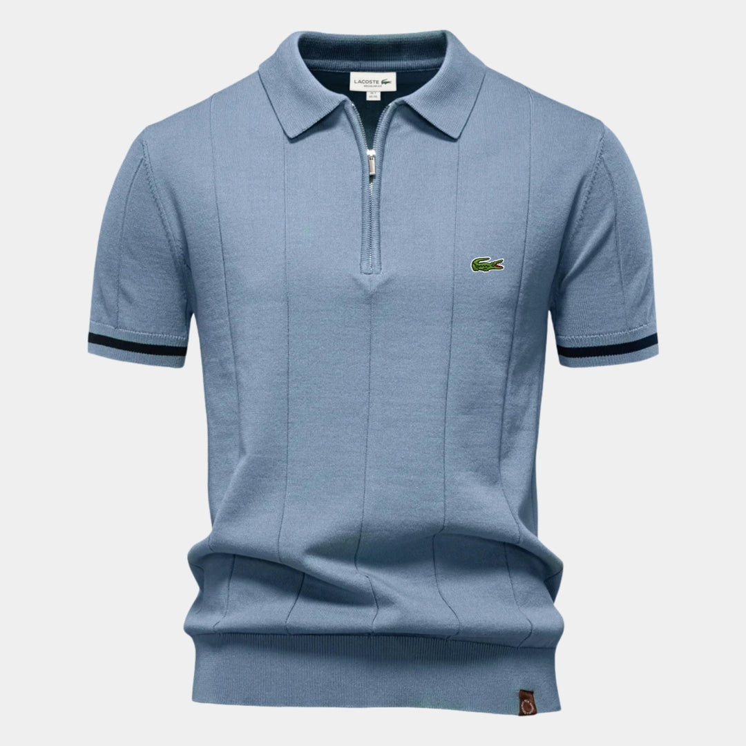 Polo a maniche corte con zip