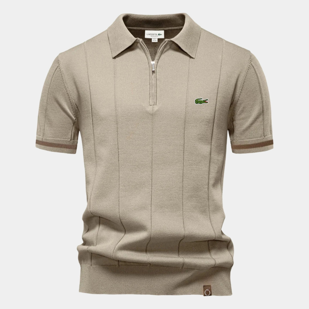 Polo a maniche corte con zip