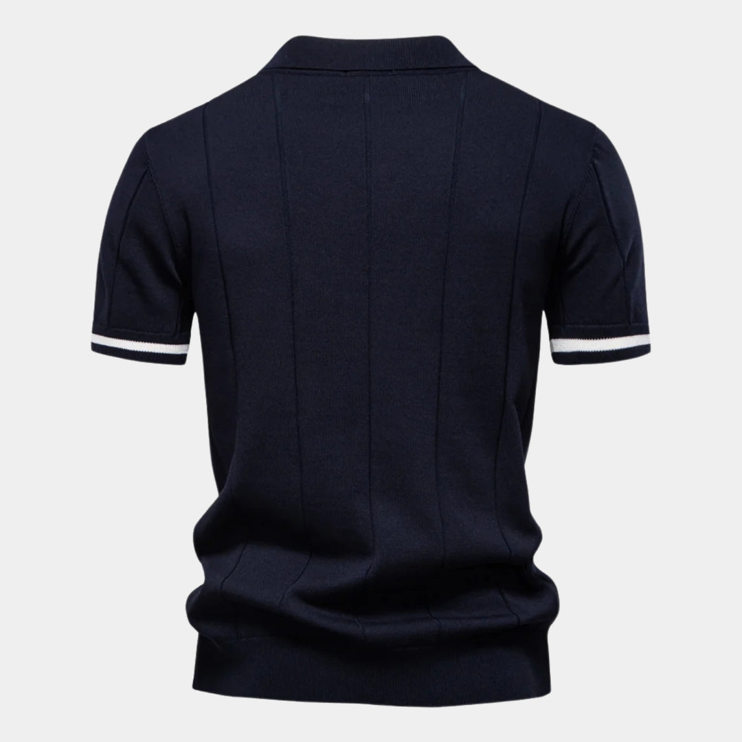 Polo a maniche corte con zip