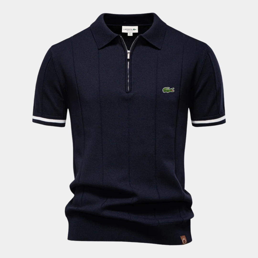 Polo a maniche corte con zip