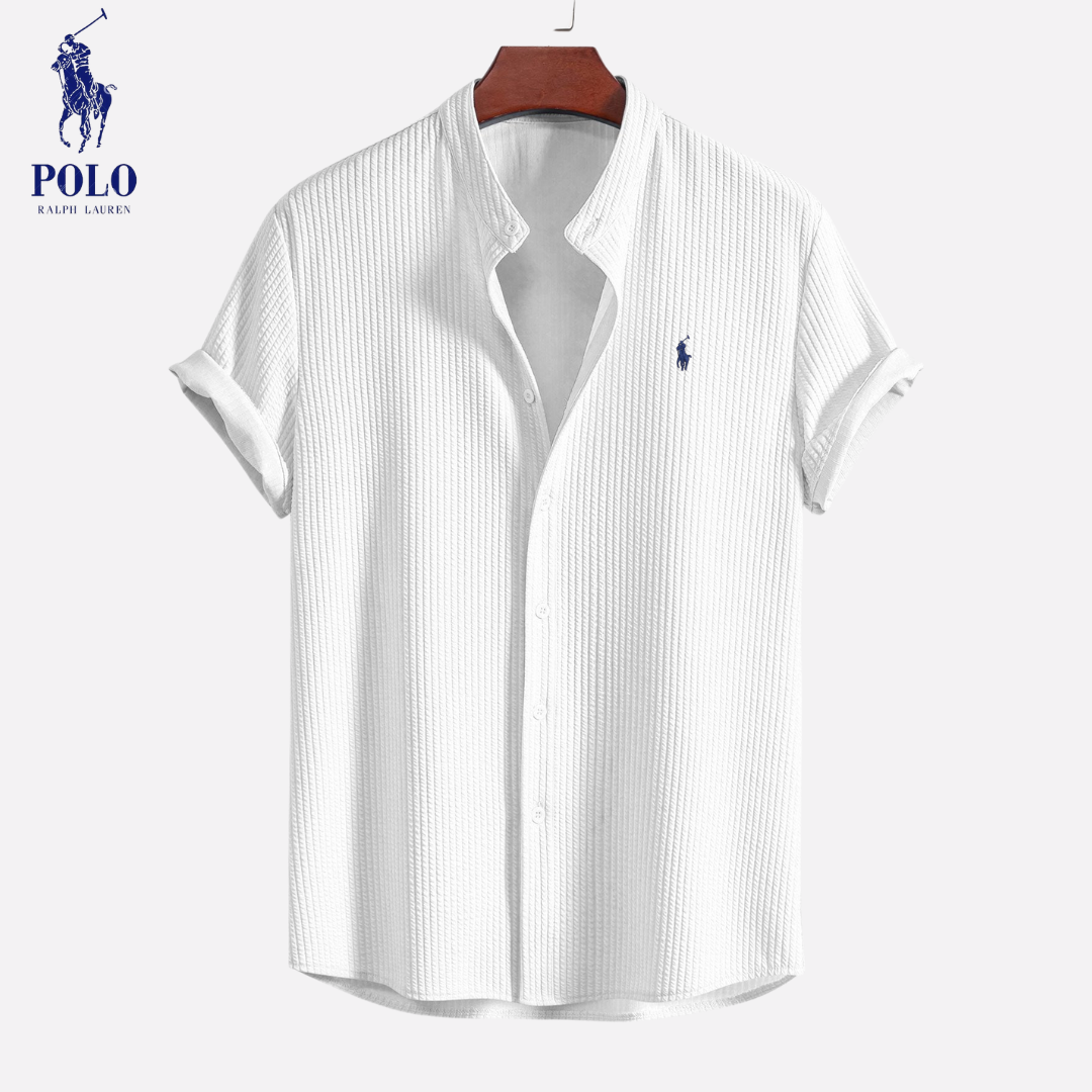 Camicia con colletto alla coreana