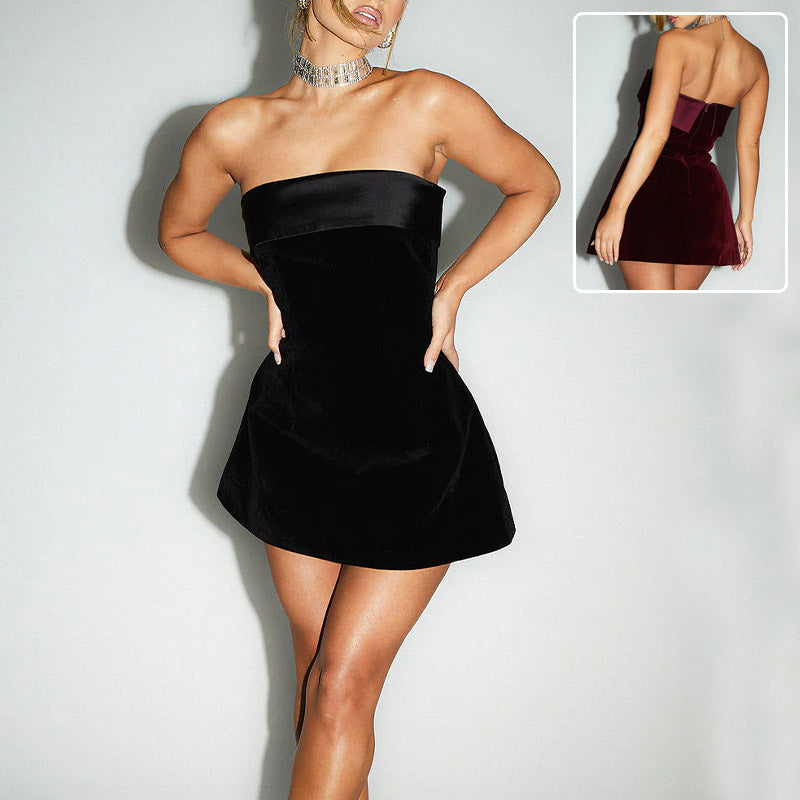 Abito Tubolare Slim da Donna con Zip – Abito da Festa e da Sera Corto ad A-line