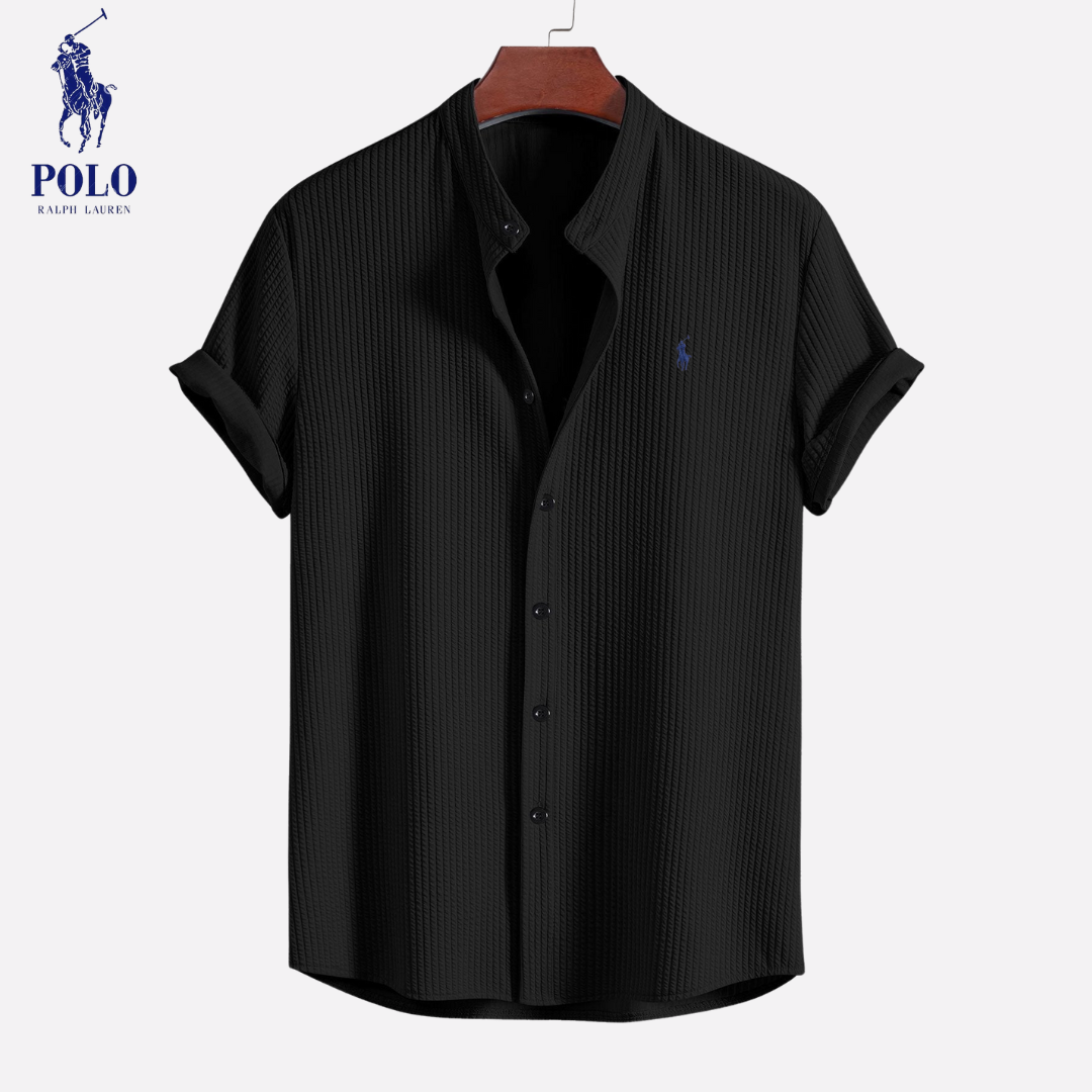 Camicia con colletto alla coreana
