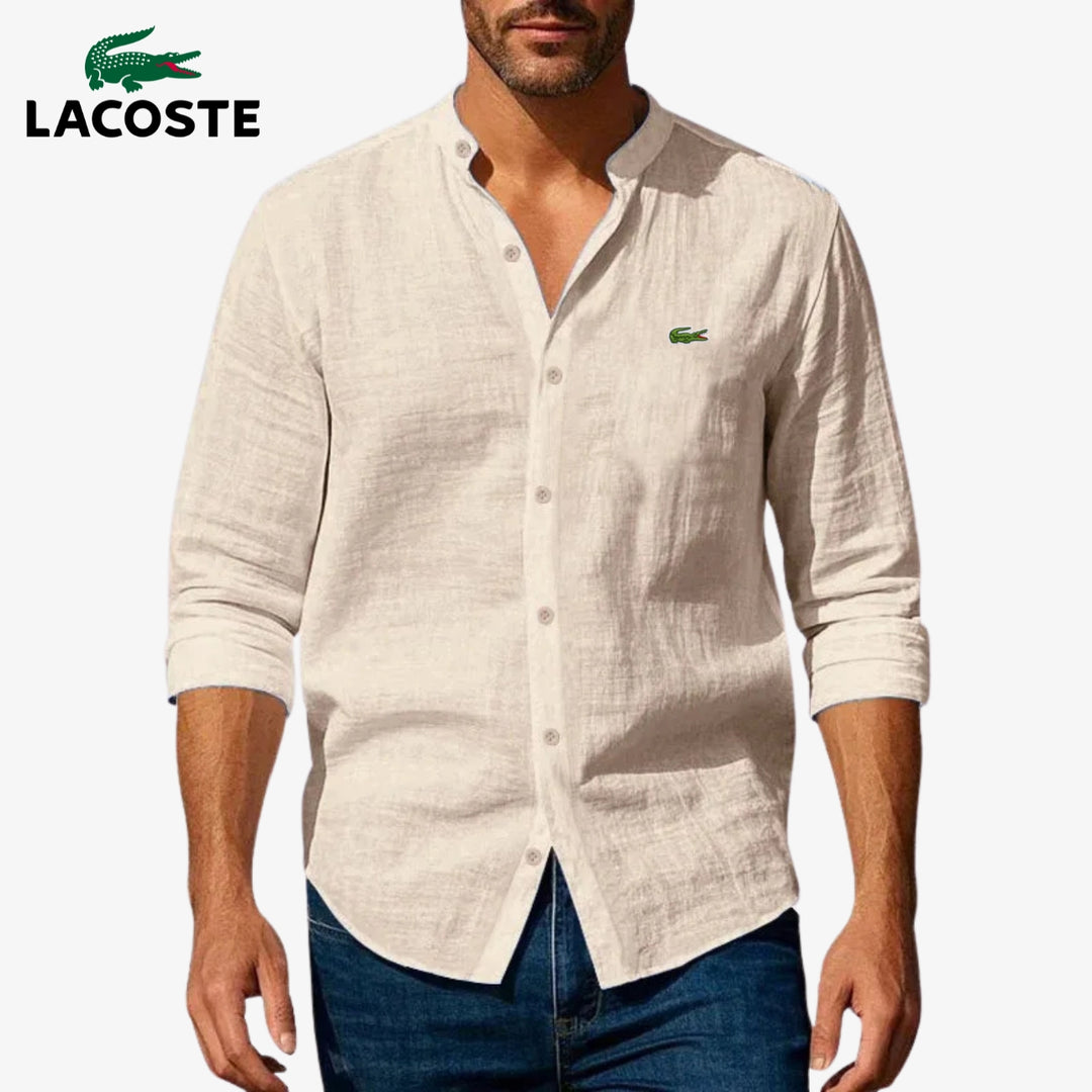 Camicia elegante con colletto alla coreana