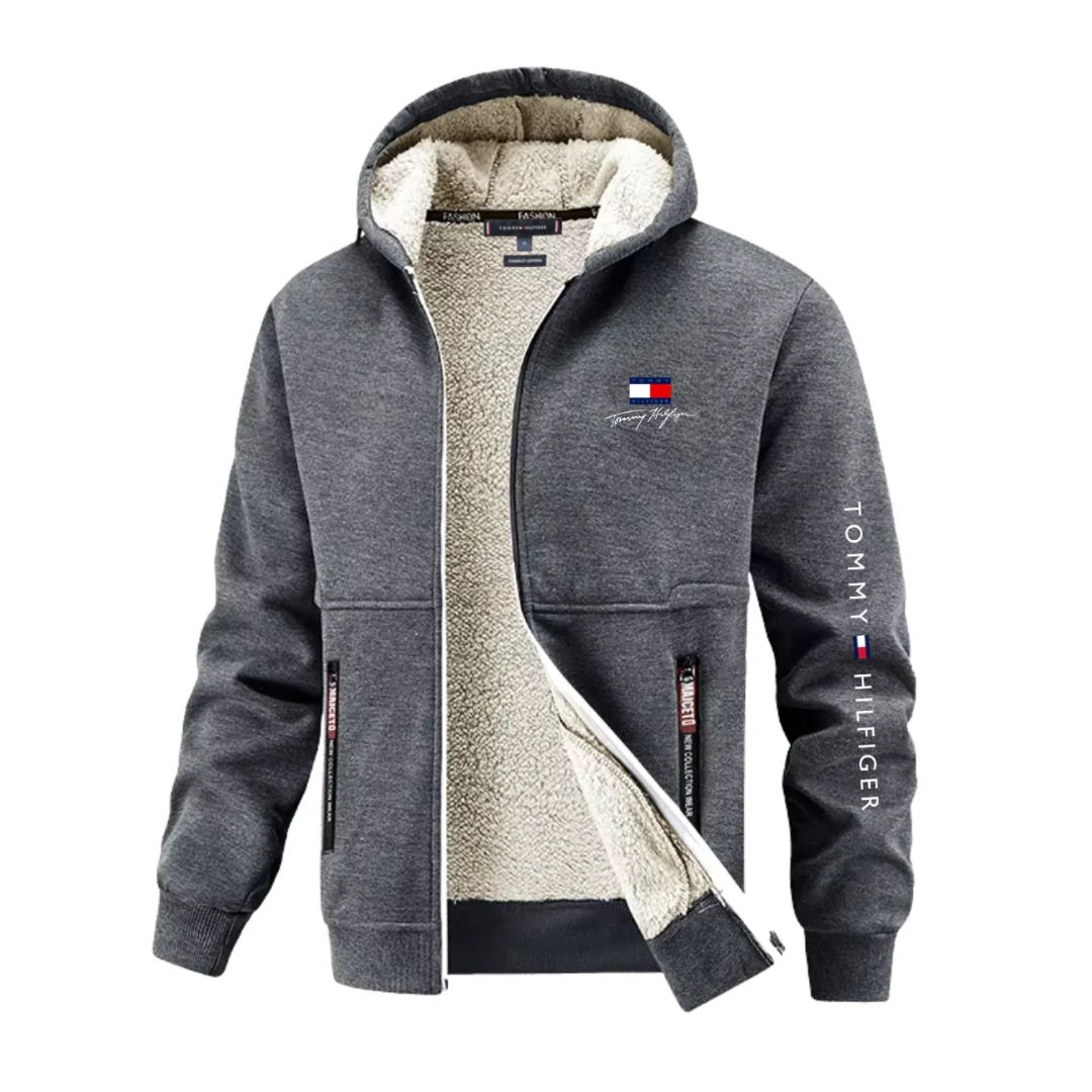 Felpa con cappuccio con zip più calda