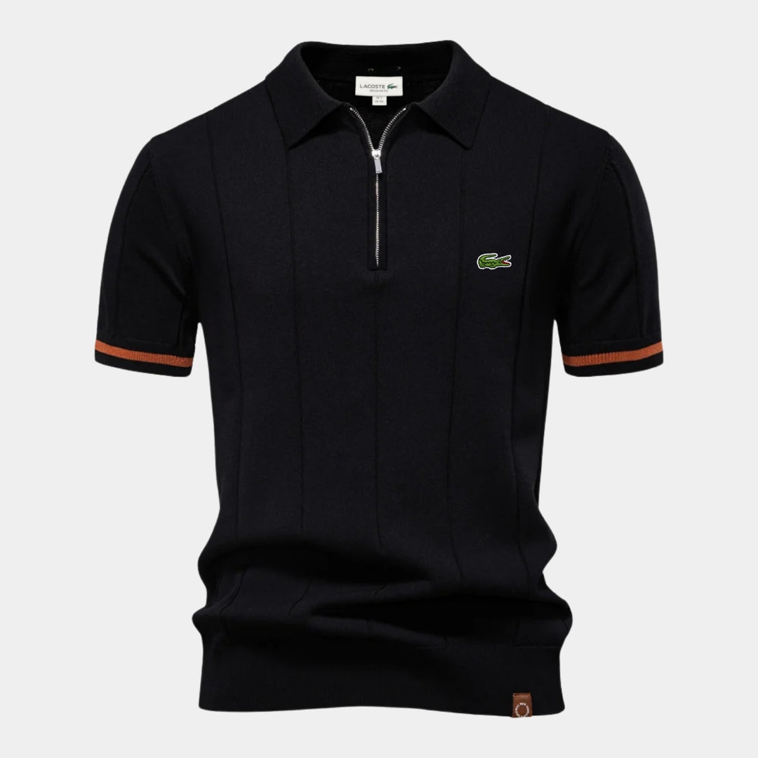 Polo a maniche corte con zip