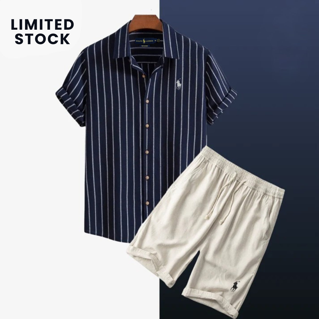 Set estivo a righe (camicia e pantaloncini)