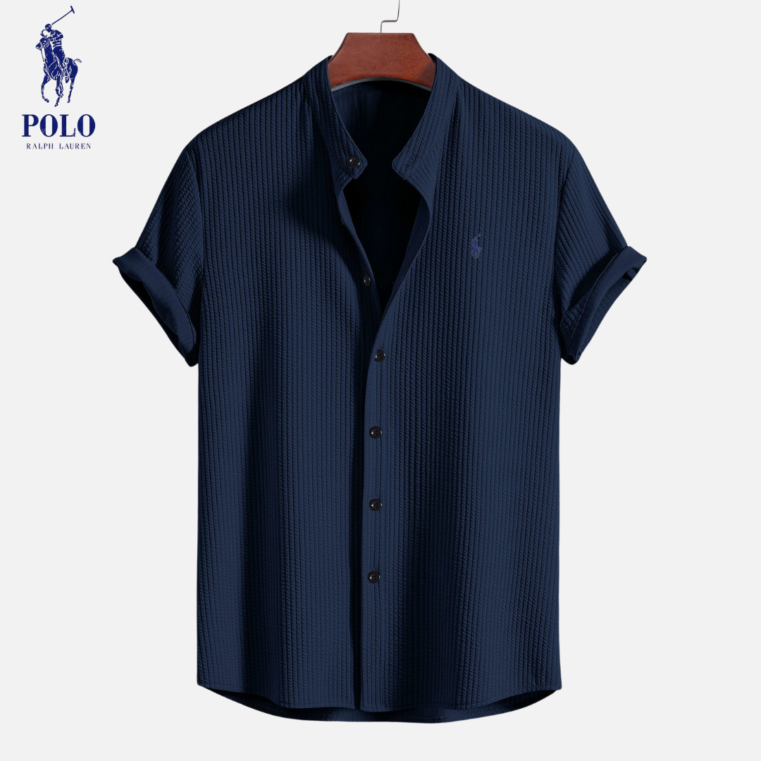 Camicia con colletto alla coreana