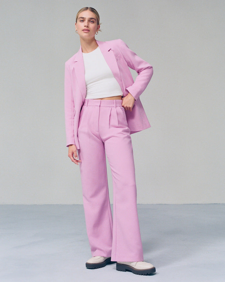 Pantaloni Casual da Donna a Vita Alta Larghi
