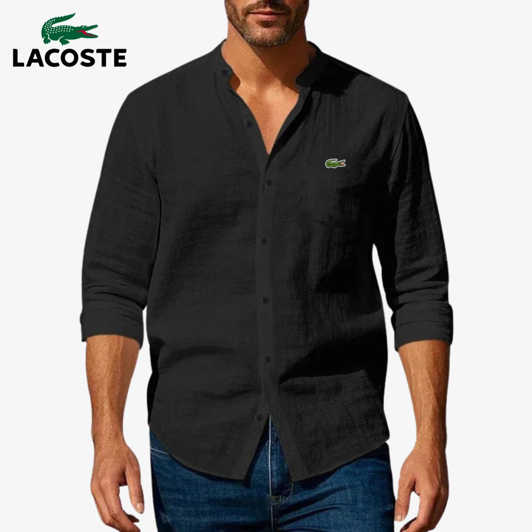 Camicia elegante con colletto alla coreana