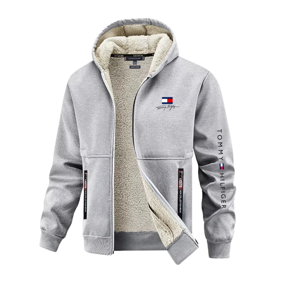 Felpa con cappuccio con zip più calda