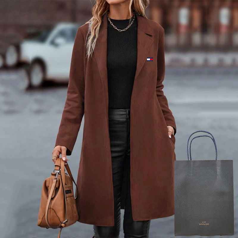 Lungo cappotto casual da donna