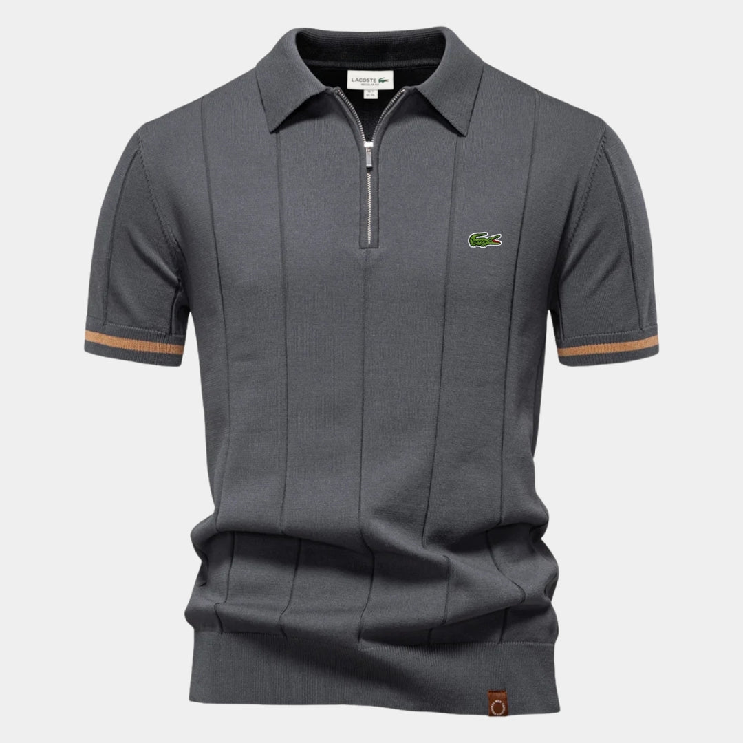 Polo a maniche corte con zip