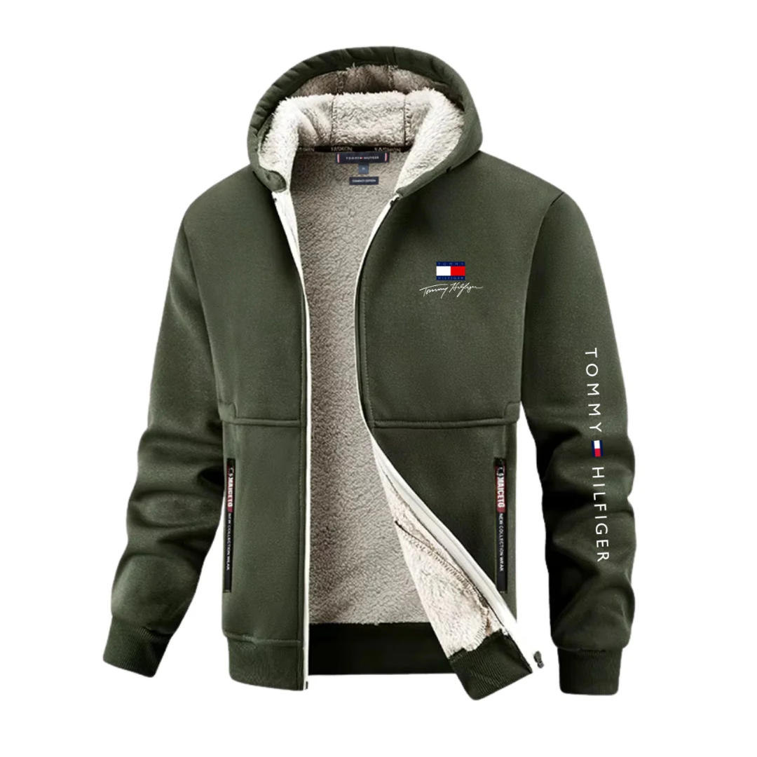 Felpa con cappuccio con zip più calda