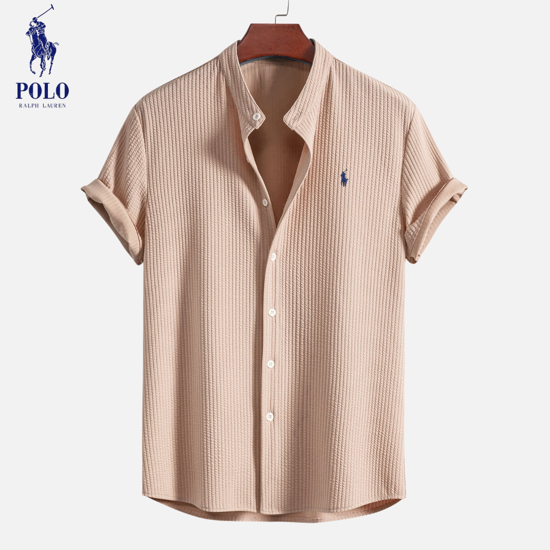 Camicia con colletto alla coreana