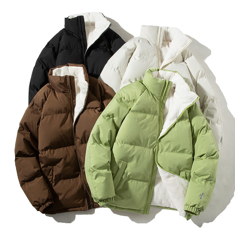 Cappotto Invernale per Coppie – Giacca Spessa in Peluche con Collo Sottoposto e Tasche, Capospalla Caldo e Largo per Uomo e Donna