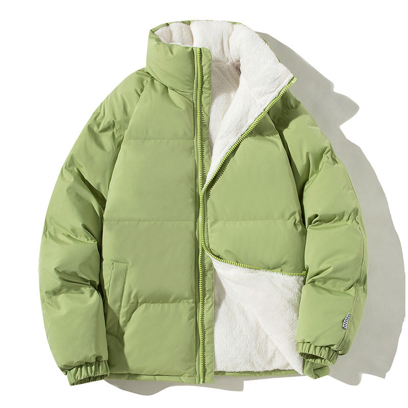 Cappotto Invernale per Coppie – Giacca Spessa in Peluche con Collo Sottoposto e Tasche, Capospalla Caldo e Largo per Uomo e Donna