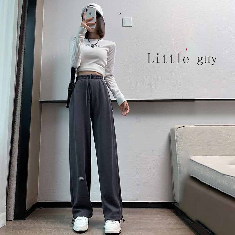 Pantaloni larghi casual a vita alta da donna
