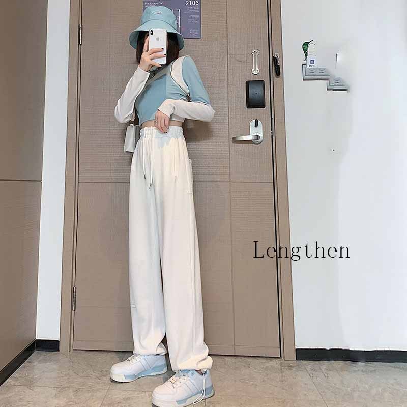 Pantaloni larghi casual a vita alta da donna