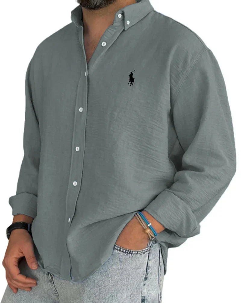 Camicia da uomo con abbottonatura