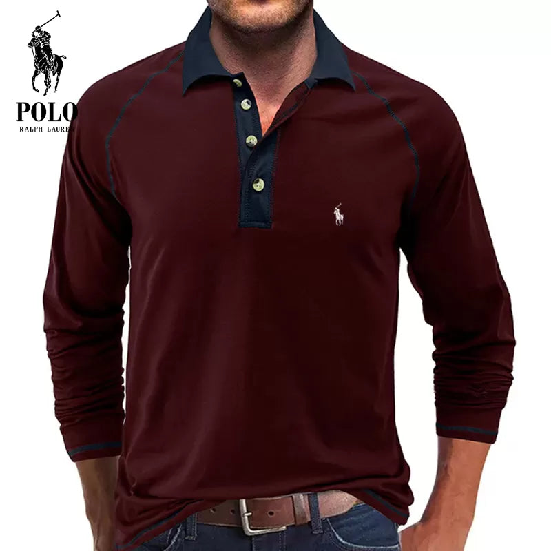 T-shirt morbida con colletto polo