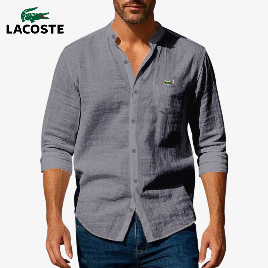 Camicia elegante con colletto alla coreana