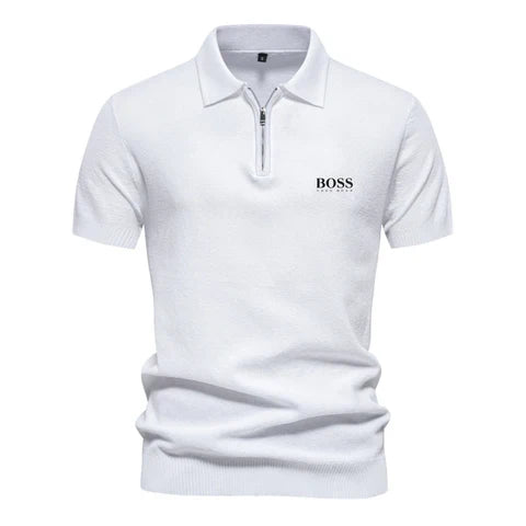 Polo da uomo con mezza zip