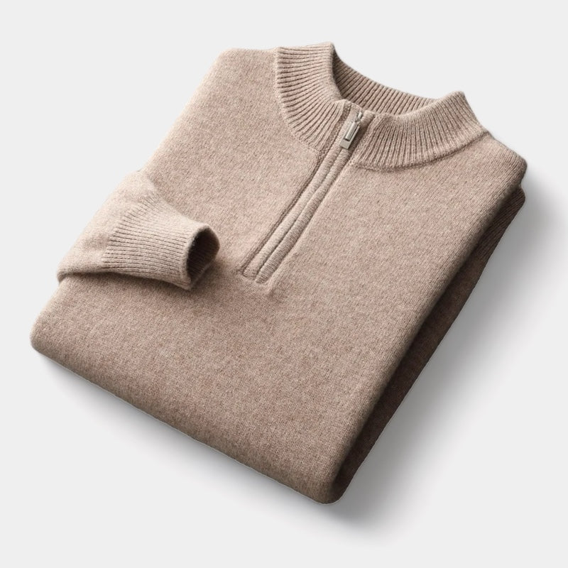 Pullover con Mezza Zip