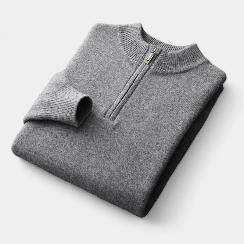 Pullover con Mezza Zip