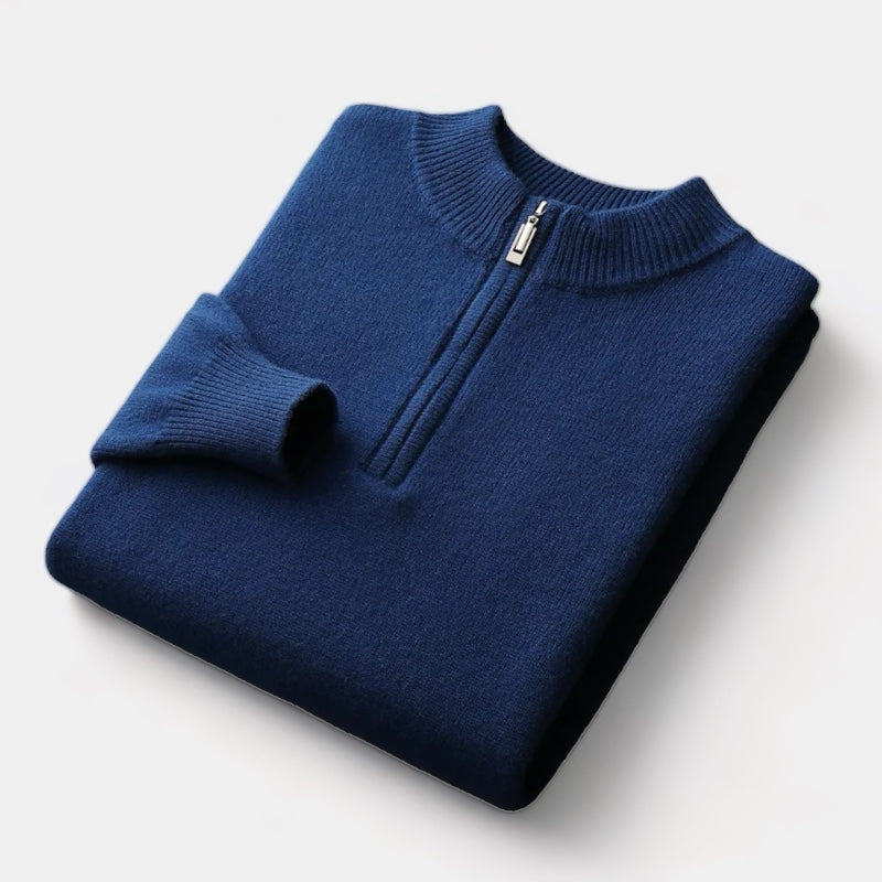 Pullover con Mezza Zip