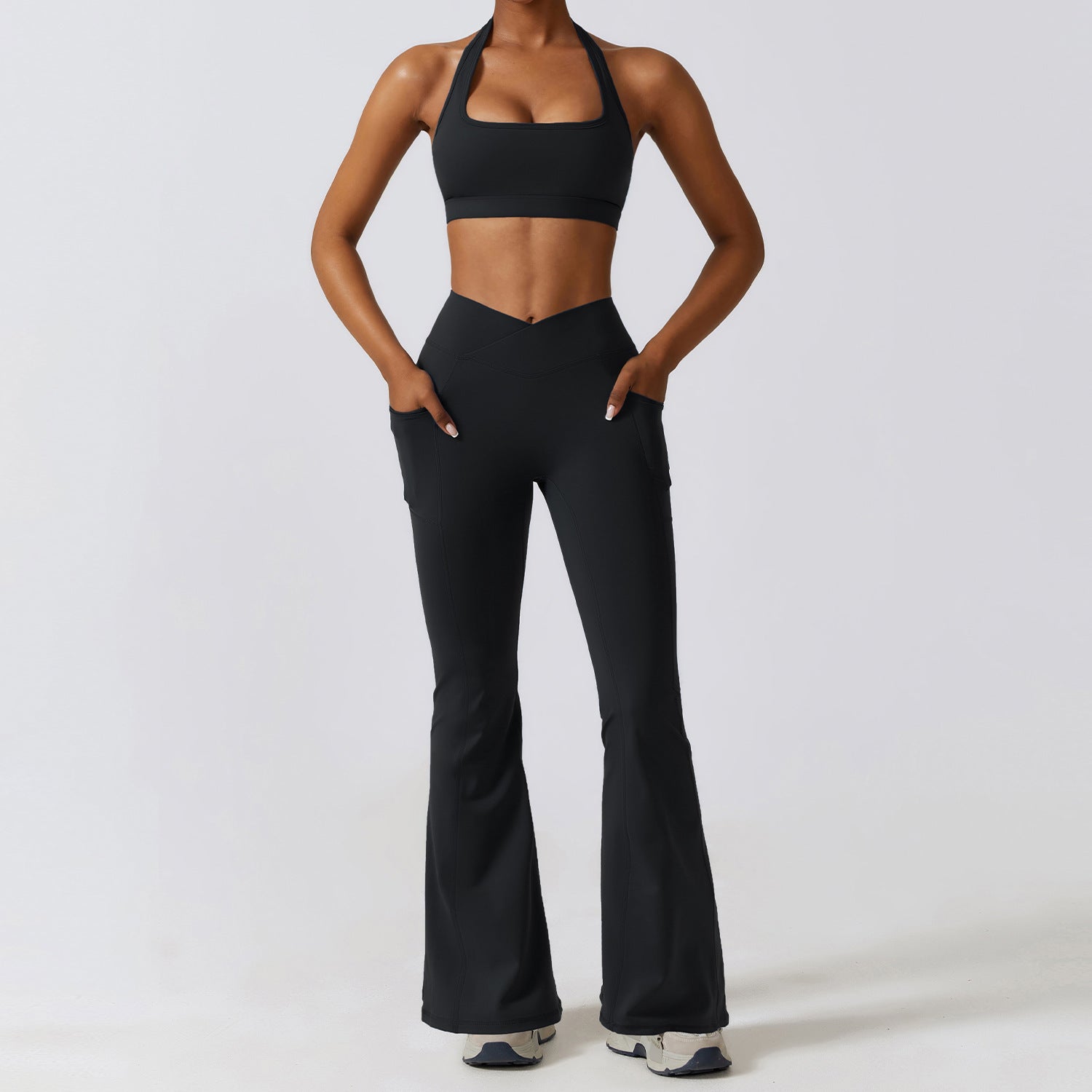 Completo da Yoga "Quick-Drying" da Donna – Leggero, Traspirante, Elasticizzato, Set di Abbigliamento Sportivo per Allenamenti e Attività Fisica