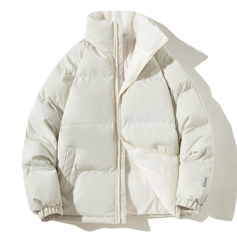 Cappotto Invernale per Coppie – Giacca Spessa in Peluche con Collo Sottoposto e Tasche, Capospalla Caldo e Largo per Uomo e Donna
