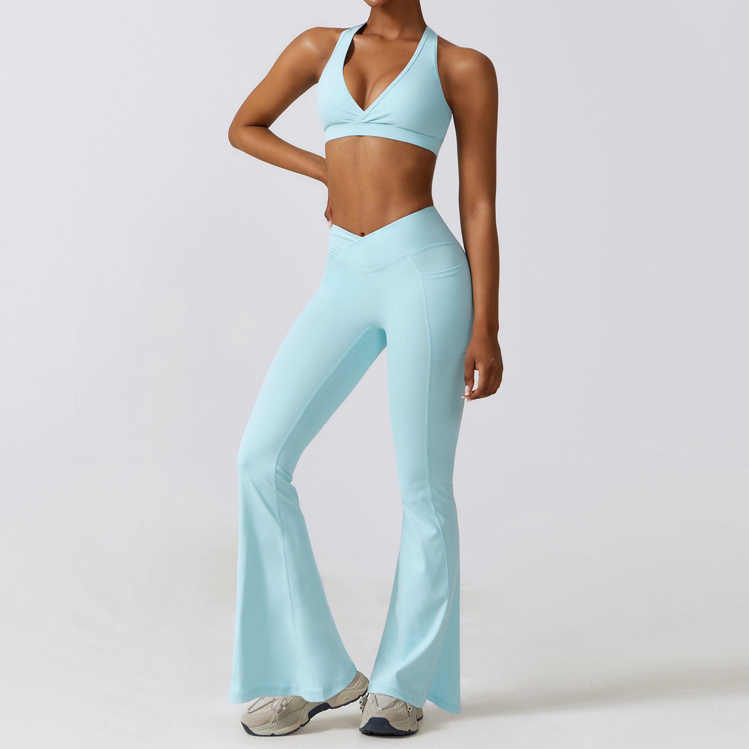 Completo da Yoga "Quick-Drying" da Donna – Leggero, Traspirante, Elasticizzato, Set di Abbigliamento Sportivo per Allenamenti e Attività Fisica