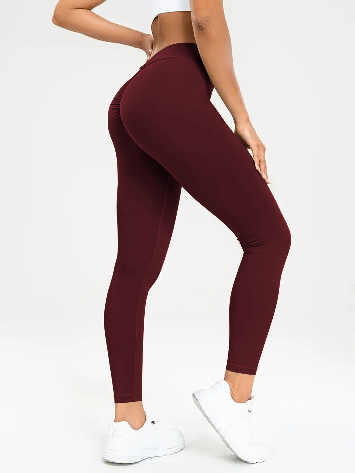 Pantaloni da Yoga da Donna Vita Alta Sollevamento Vita Alta Pantaloni Fitness Elastici e Aderenti