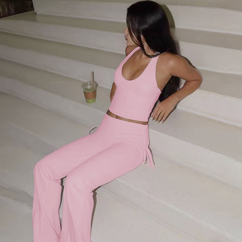 Completo Pantaloni Elegante Slim-fit Monocolore per la Moda
